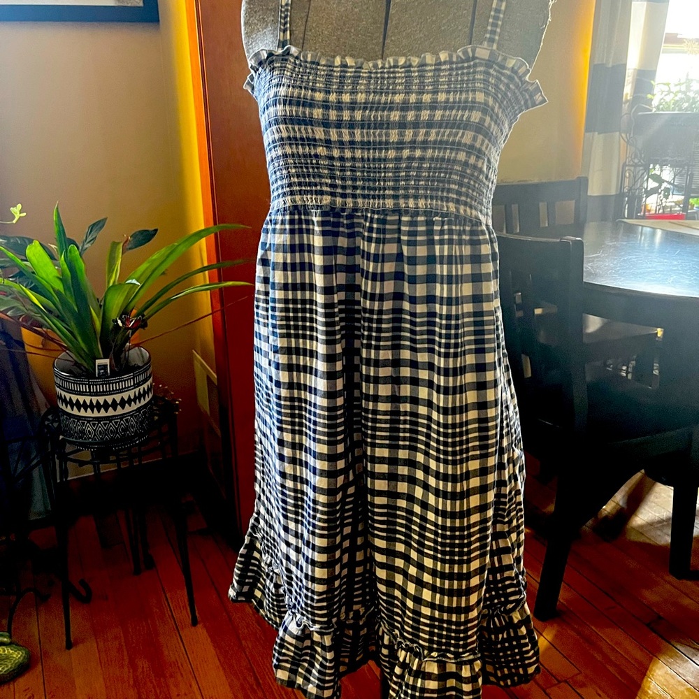Blue & white sundress Sz L